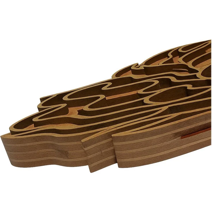 Jungengel Wandbild Galatasaray Löwe 3D Aslan Löwenbild Löwenkopf Wanddeko, 100% Holz, Einfache Montage ohne Bohren, 3D Effekt – Bild 4
