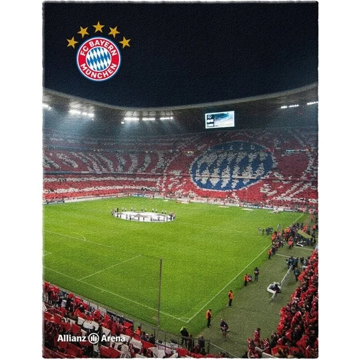 BERONAGE Kinderteppich FC Bayern München Teppich Allianz-Arena 100x130 cm, rechteckig, Höhe: 10 mm, rutschfest – Bild 4