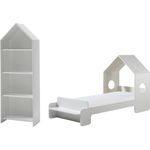 Kinderbett >CASAMI< in Korpus Weiß aus MDF - 229,5x147,6x93,6cm (BxHxT)