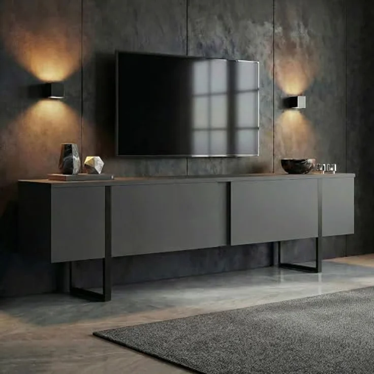 Skye Decor TV-Board Boho Design, 180 cm, modernes Wohnzimmertv-Möbel mit offenen Ablageflächen und stabiler Bauweise, verschiedene Farbvarianten erhältlich – Bild 2
