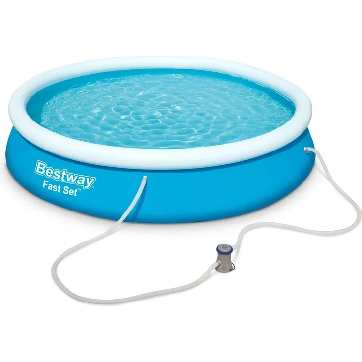 Bestway Set: Quick-Up Pool Fast Set Pool, mit Filterpumpe, ØxH: 366x76 cm blau – Bild 1
