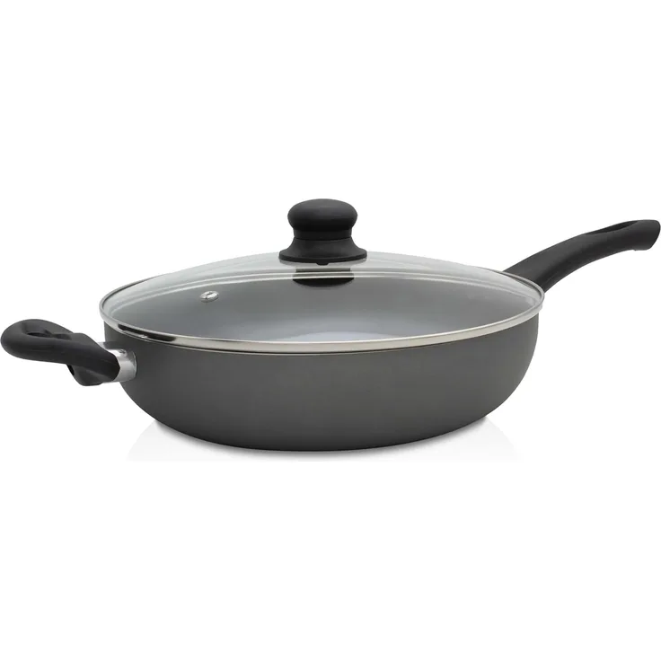 Krüger Bratpfanne Aluminium Großraumpfanne Gourmet, 28 cm, Aluminium (1-tlg), für Induktions-Kochfelder geeignet