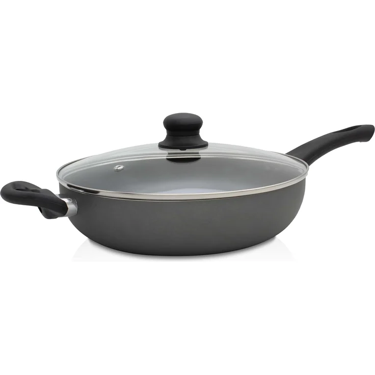 Krüger Bratpfanne Aluminium Großraumpfanne Gourmet, 28 cm, Aluminium (1-tlg), für Induktions-Kochfelder geeignet – Bild 1