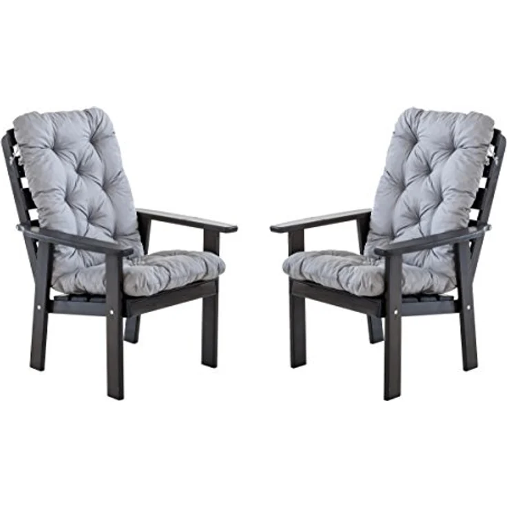 Chicreat Set mit 2 Hochlehnersesseln, 120 x 50 x 8 cm, Dunkelgrau – Bild 4