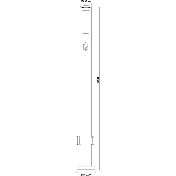 Außenleuchte Sockellampe IP44 Bewegungsmelder Steckdosen 3159KS – Bild 9