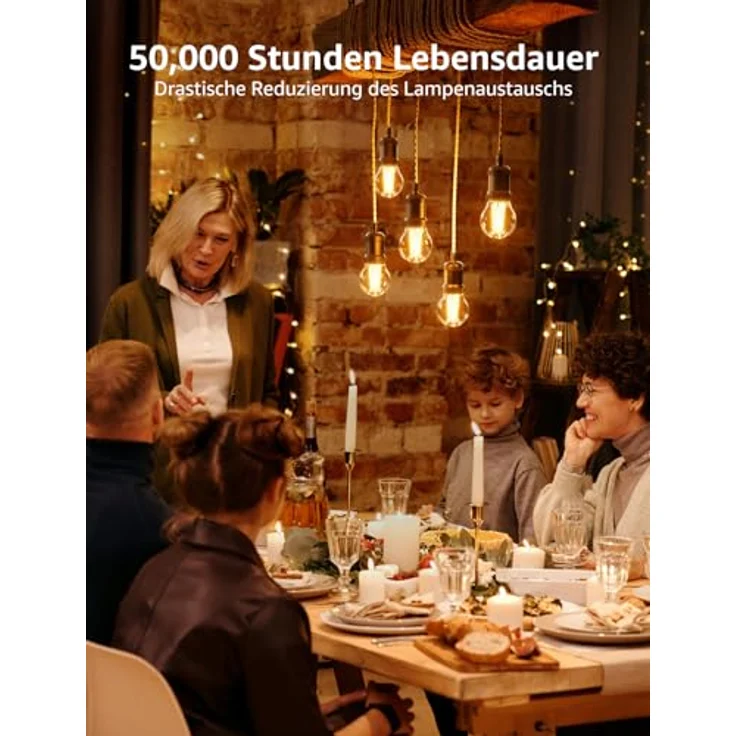 Lepro Energieklasse A E27 LED Warmweiss, 2.2W 470 Lumen Glühbirne E27, Nicht Dimmbar, G45 Led Birne, 2700 Kelvin Warmweiß, 300° Abstrahlwinkel Energiesparlampe, ersetzt 40W Leuchtmittel, 4 Stück – Bild 7