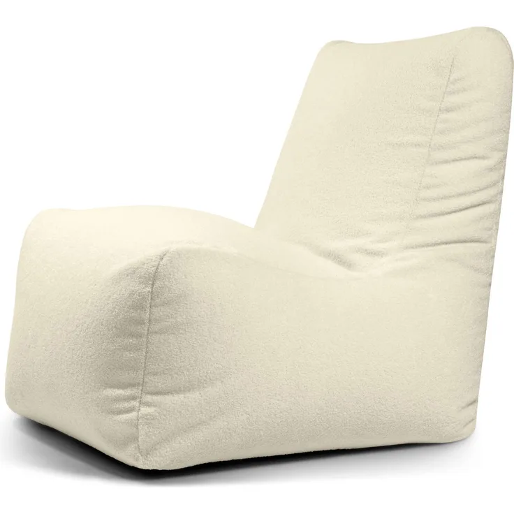 Sitzsack ‘Seat‘, Bezugstoff - Teddy, 100% Polyester, Cream, 85x105x80 cm cm.