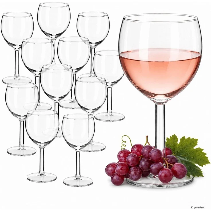 MamboCat Weinglas 12x Ballon Weingläser 190ml Wasserglas Rotweinkelch Weißwein Gastro, Glas – Bild 1