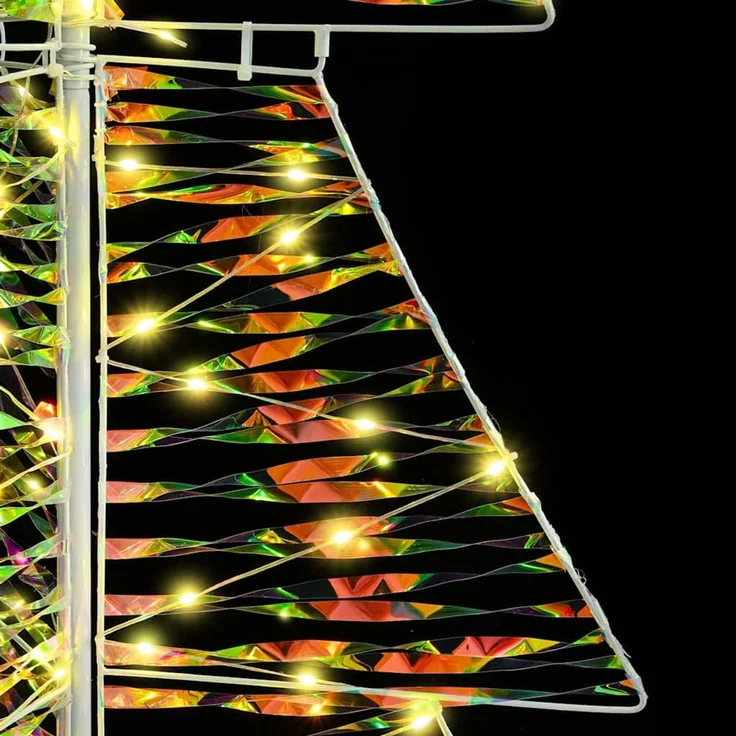 vidaXL Weihnachtsbaum Warmes Weiß 120 cm PET 100 LEDs 42019214 – Bild 7