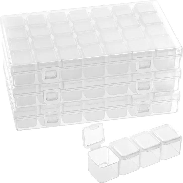 Belle Vous Schmuckständer Kunststoff Aufbewahrungsboxen für kleine Gegenstände (3er Set) (3 St)