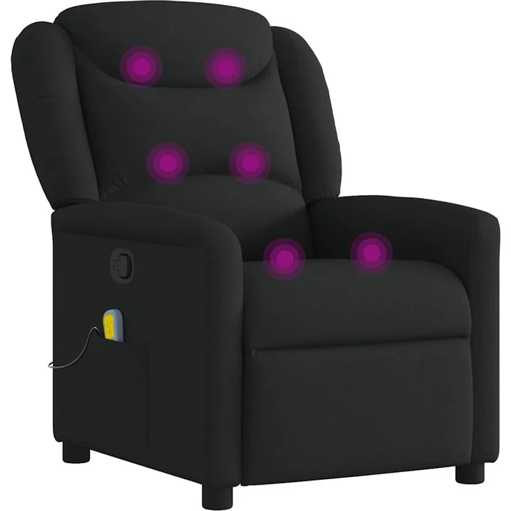 vidaXL Massagesessel Schwarz Stoff 4015608 – Bild 5