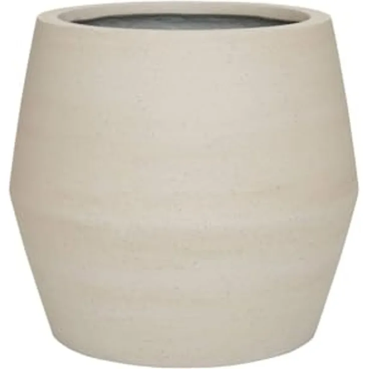 Pottery Pots aus Keramik, beige-grau, Durchmesser 36 cm, Höhe 32 cm, Öffnung 25 cm
