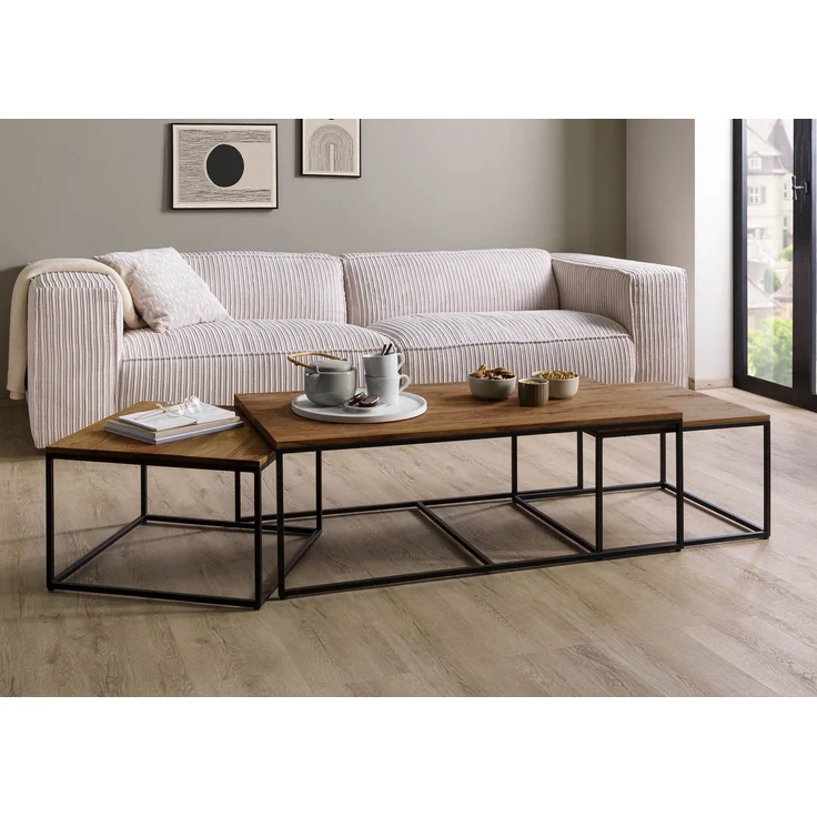 Couchtisch Sheesham 118x62x40 natur unbehandelt LICHTENBERG #110 – Bild 3