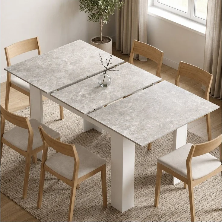 Mondeer Esstisch Ausziehbarer Esszimmertisch (120cm - 160cm), für 4-6 Personen, Stabiler Küchentisch, Vielseitig – Bild 1