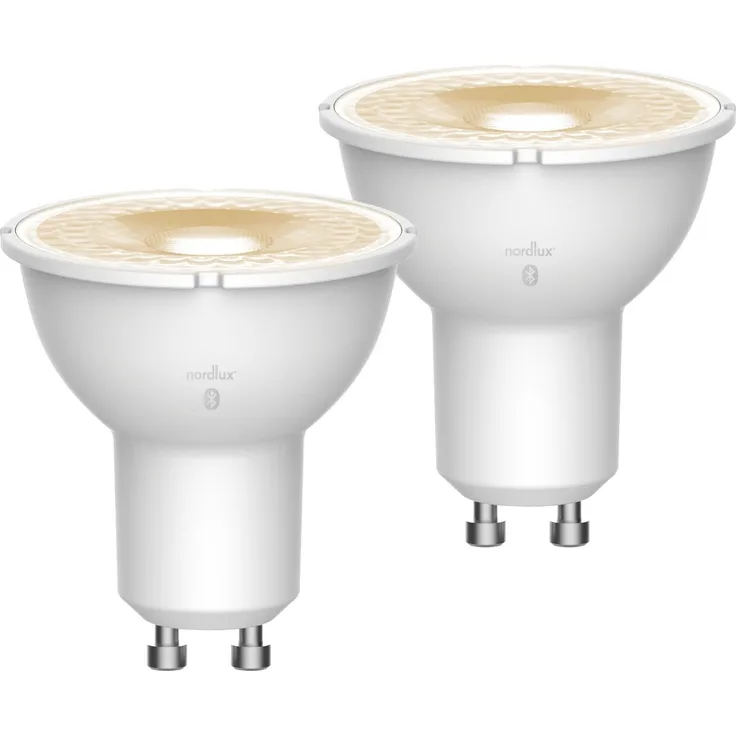 Nordlux Smart Home LED Leuchtmittel GU10 2er Set 450lm 2200-6500K 4,5W 80Ra 36° App Steuerbar 5x5x5,5cm