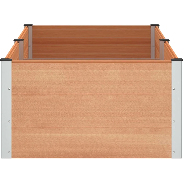 vidaXL Hochbeet Braun 200 x 100 x 54 cm WPC und Aluminium 42039006 – Bild 4