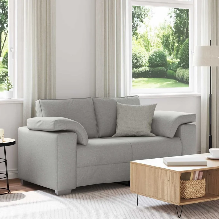 vidaXL Zweisitzer-Sofa Wolkengrau 160 cm Stoff 4105225 – Bild 1