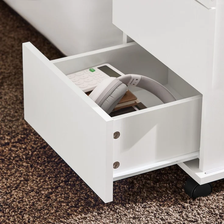 SoBuy FBT141-W Couchtisch, Spanplatte, Melamin, Weiß, 70 x 61 x 35 cm – Bild 5