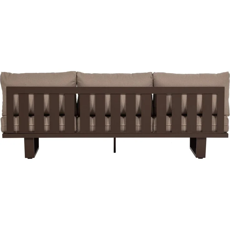 3-Sitzer Gartensofa Bear - Aluminium Braun, Olefin-Stoff – Bild 4