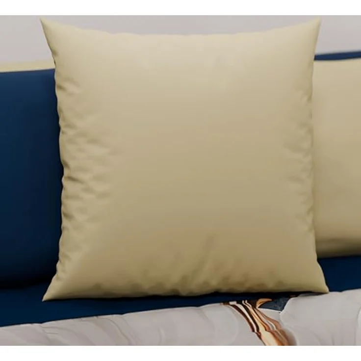 PETTI Artigiani Italiani 2er-Set Wende-Kissenbezüge 40x40 cm, hypoallergene Mikrofaser, Double-Face Blau Taupe, ideal für Schlafzimmer und Sofa – Bild 2