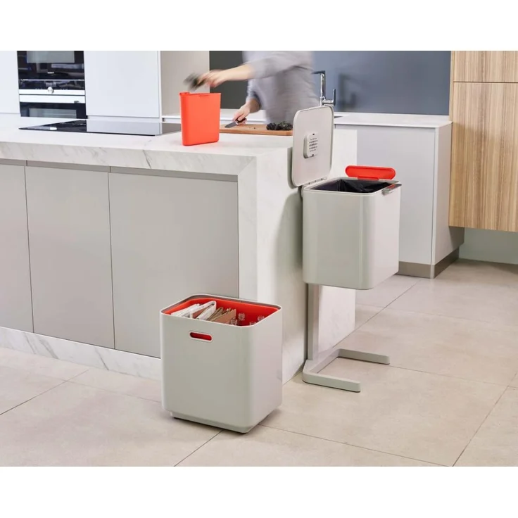 Joseph Joseph Mülleimer Totem 60 L Steingrau Papierkörbe & Mülleimer – Bild 4