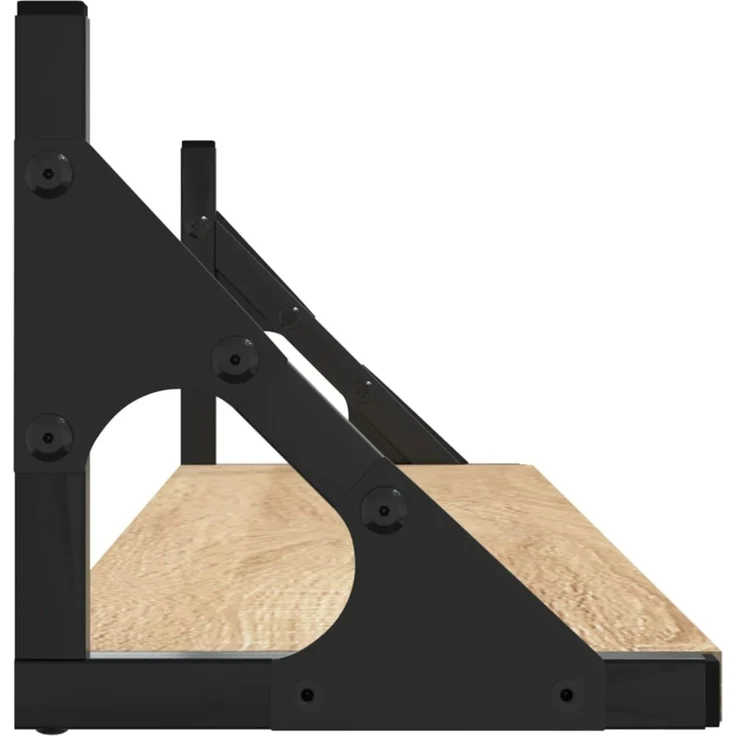 2er-Set Wandregale, Hängeregale Sonoma-Eiche 80 x 15 x 15,5 cm Holzwerkstoff de6638 – Bild 6