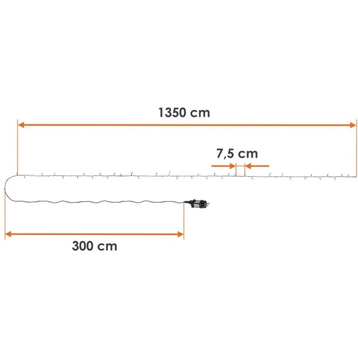 Spetebo LED-Lichterkette Weihnachts Lichterkette warm weiß - 180 LED / 13 m, 180-flammig, Garten Deko Beleuchtung für Außen und Innen – Bild 3