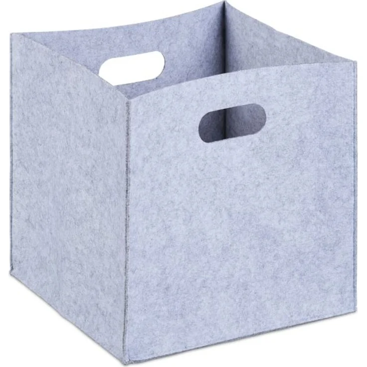 10x Quadratischer Filzkorb, grau 10024400 – Bild 1
