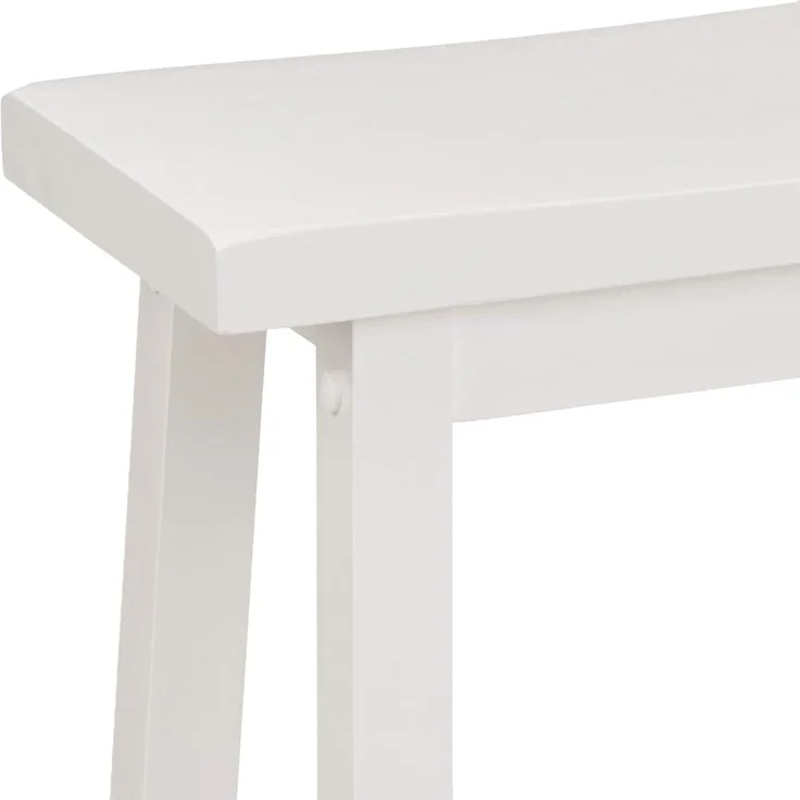 Amazon Basics Hocker für Küchentheke, Sitzfläche aus Massivholz, 61 cm hoch, Weiß, 2 Stück – Bild 7