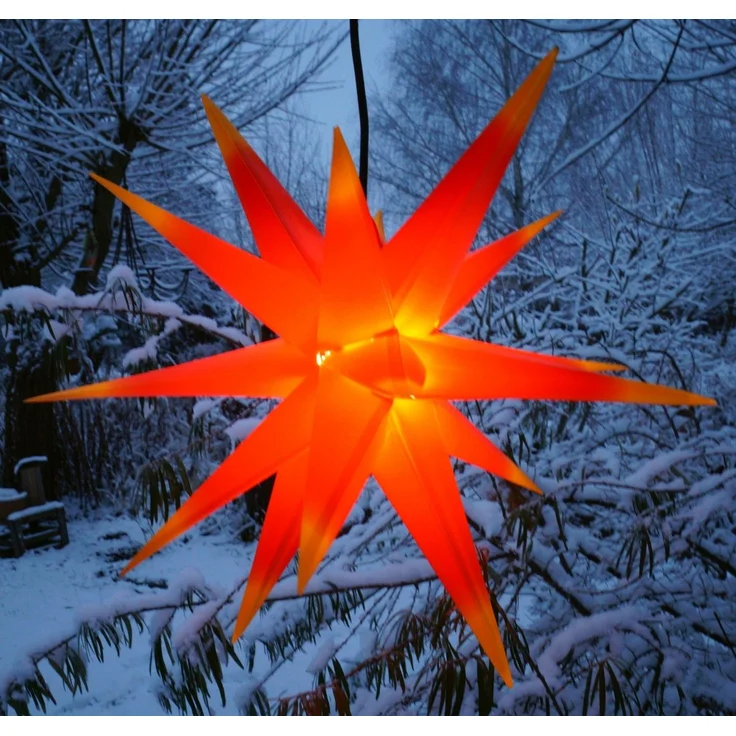 Guru-Shop LED-Stern für außen 3D Batterie Außenstern Kaspar, Weihnachtsstern,., Leuchtmittel inklusive – Bild 3