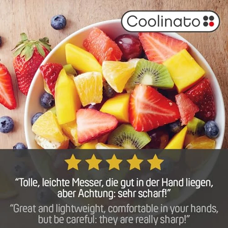 Coolinato Tafelmesser Set Allzweckmesser (6 Stück), extra scharf – Bild 7