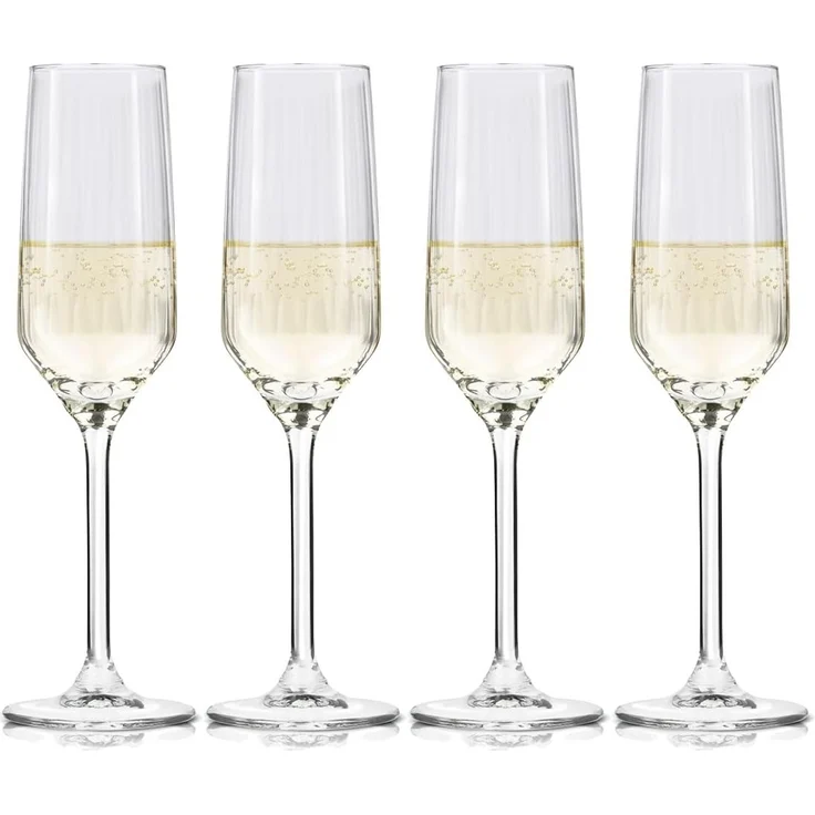 alpina Sektgläser 22cl - Champagner Gläser Set 4 Stück - Auch geeignet als Cava- und Prosecco Gläser - Trinkgläser Set - Spülmaschinenfestes Glas