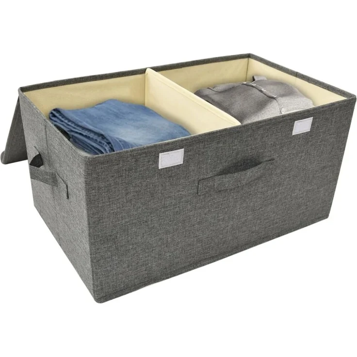 vidaXL Aufbewahrungsboxen 2 Stk. Stoff 50x30x25 cm Anthrazit 332913 – Bild 3