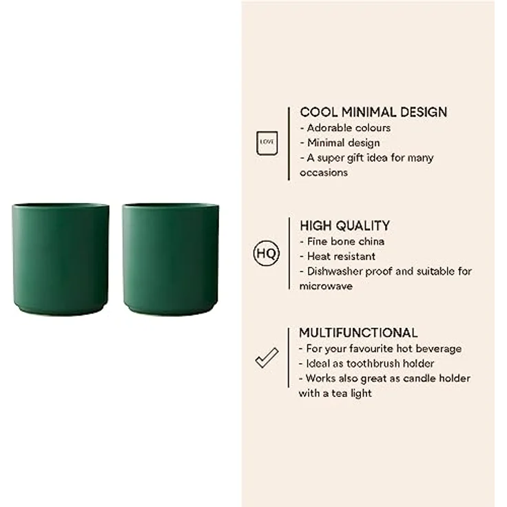 Design Letters Becher Favourite Cup Mute Grassgreen (2-teilig) 10101016GRASSGREEN – Bild 5