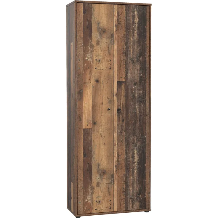 Aktenschrank >Tembi< in Old Wood Vintage - 73,7x197,5x34,8cm (BxHxT)