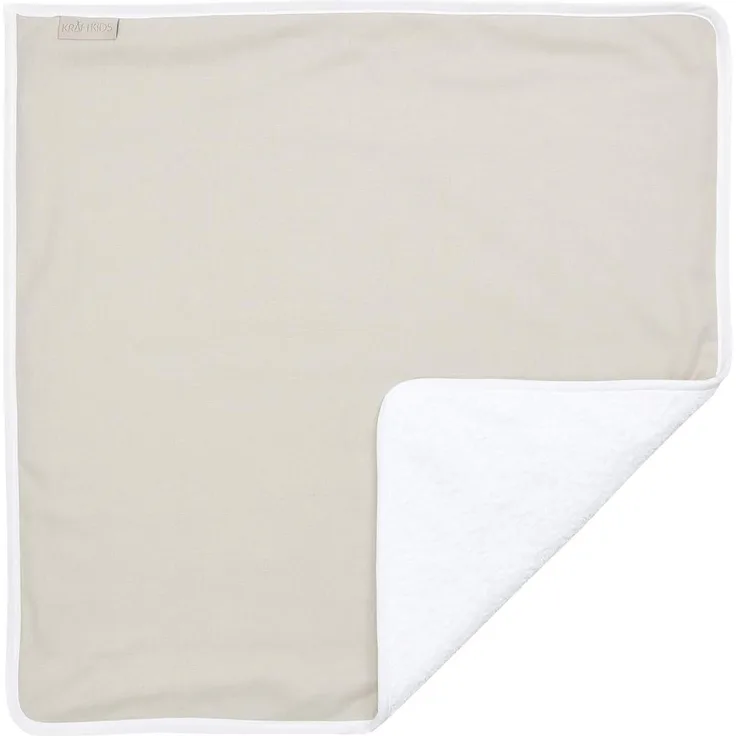 KraftKids Wickeltischunterlage Leinen Natur Braun, Windelmatte aus 100% Baumwolle, wasserundurchlässige Reise-Wickelunterlage