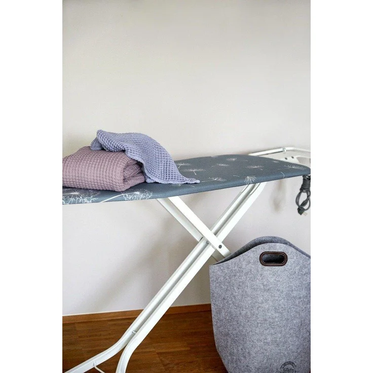 WENKO Bügeltisch Professional - extra breit, geeignet für Dampfbügelstationen, absenkbare Ablage, pulverbeschichtetes Metall, 130 x 99 x 48 cm – Bild 5