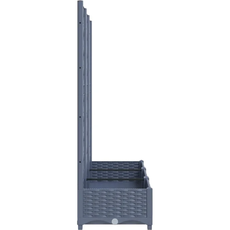 vidaXL Pflanzkübel mit Spalier Blaugrau 120x40x121,5 cm PP 318252 – Bild 5