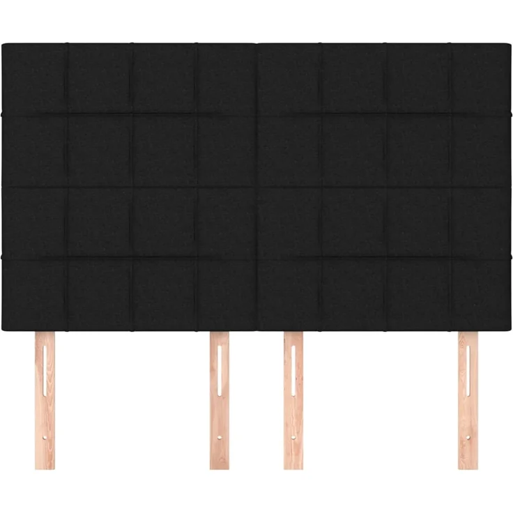 vidaXL Kopfteile 4 Stk. Schwarz 72x5x78/88 cm Stoff 3116332 – Bild 3