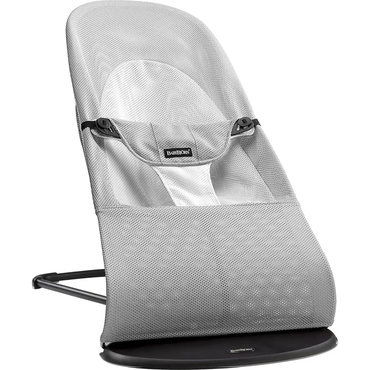 BabyBjörn Balance Soft Wippe Mesh Silber / Weiß Gr – Bild 1