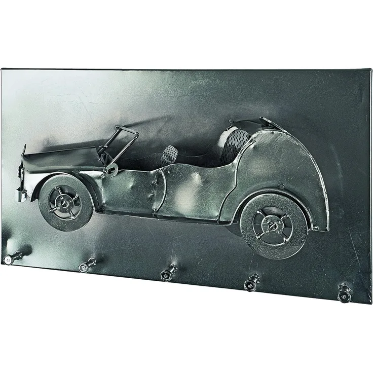 HAKU Möbel Wandgarderobe - chrom dunkel - H. 20cm x B. 35cm - HAKU-32825