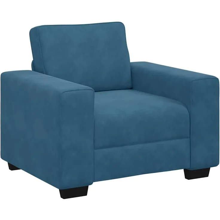 vidaXL Sessel Blau 100x77x82 cm Samt 4105256