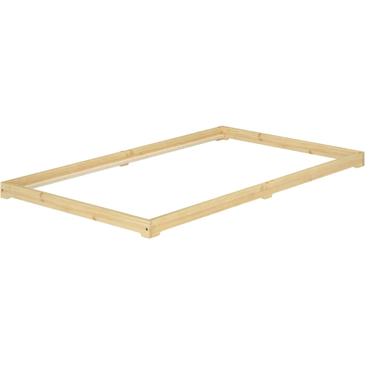 Stabiles Gästebett extra niedriges Bettrahmen Futonbett 120x200 Kiefer klar lackiert V-60.47K-12ohne Zubehör – Bild 3