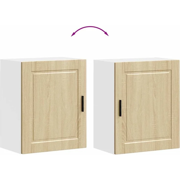 vidaXL Küchen-Hängeschränke 2 Stk. Porto Sonoma-Eiche Holzwerkstoff 854044 – Bild 10