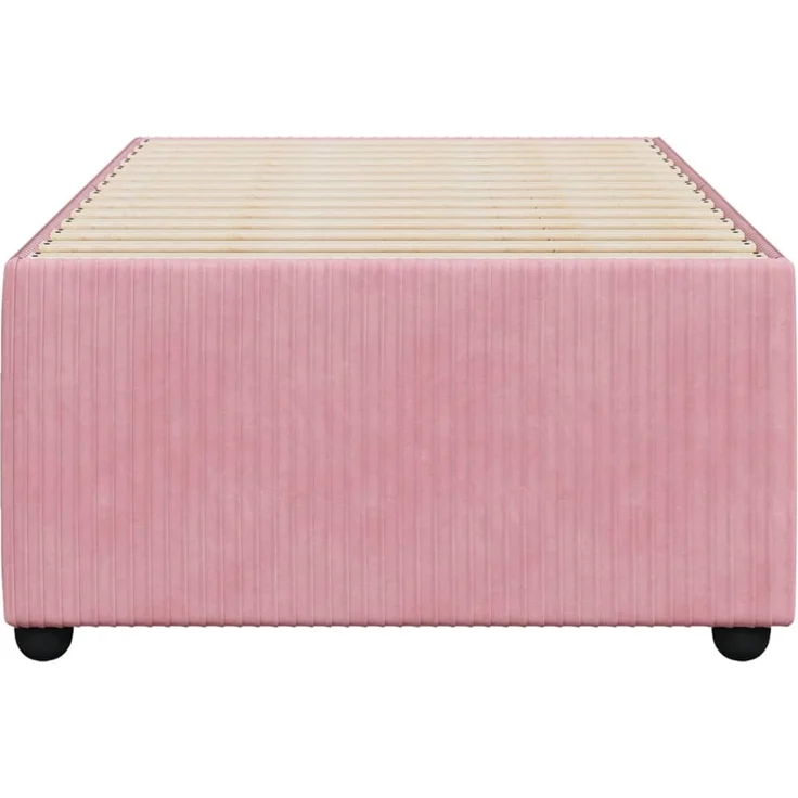 vidaXL Bettgestell Rosa 90x200 cm Samt 3284987 – Bild 4