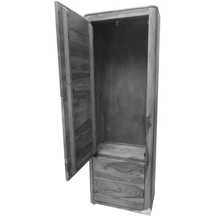 Dielenschrank Sheesham 70x37x200 rot-braun gebeizt TORONTO #136 – Bild 8