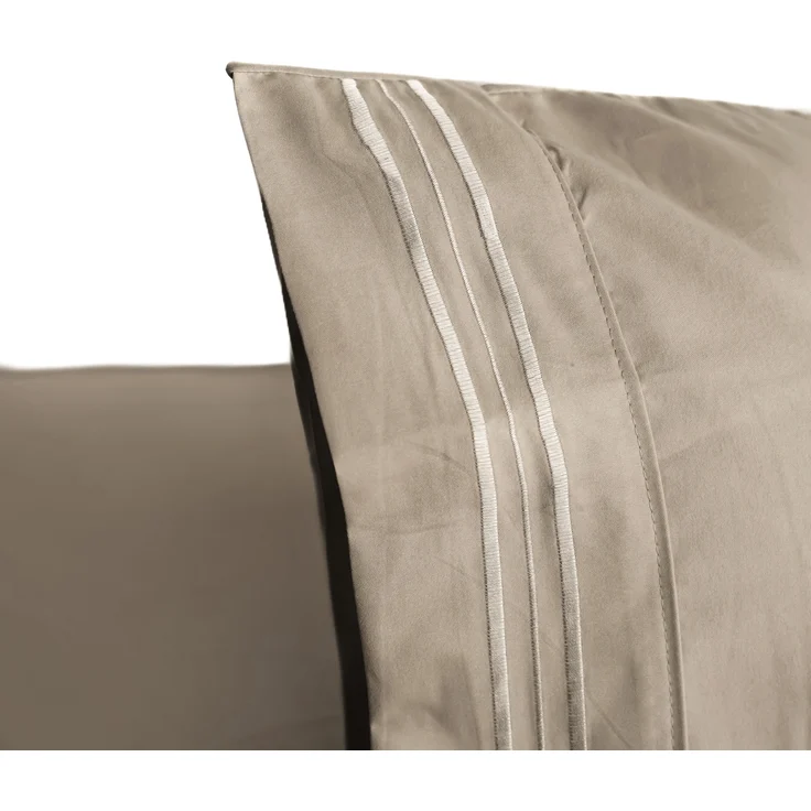 Bettwäsche 200 x 220 cm mit 2 Kissenbezüge 50 x 70 cm - 4-teilig für 2 Personen Braun – Bild 3