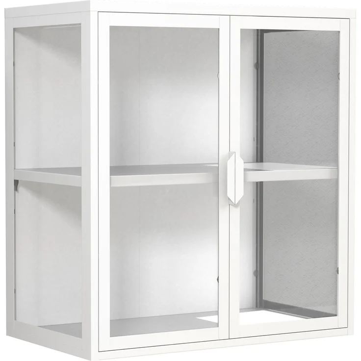 VCM Wandvitrine Flokas 919952 Weiß H. 65 x B. 60 x T. 35 cm – Bild 2