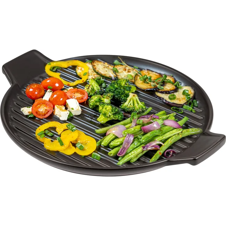 Bremermann Grillpfanne, Steingut schwarz, 38 cm