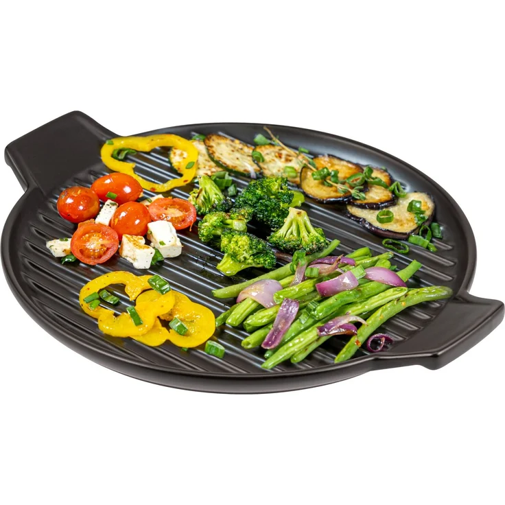 Bremermann Grillpfanne, Steingut schwarz, 38 cm – Bild 1